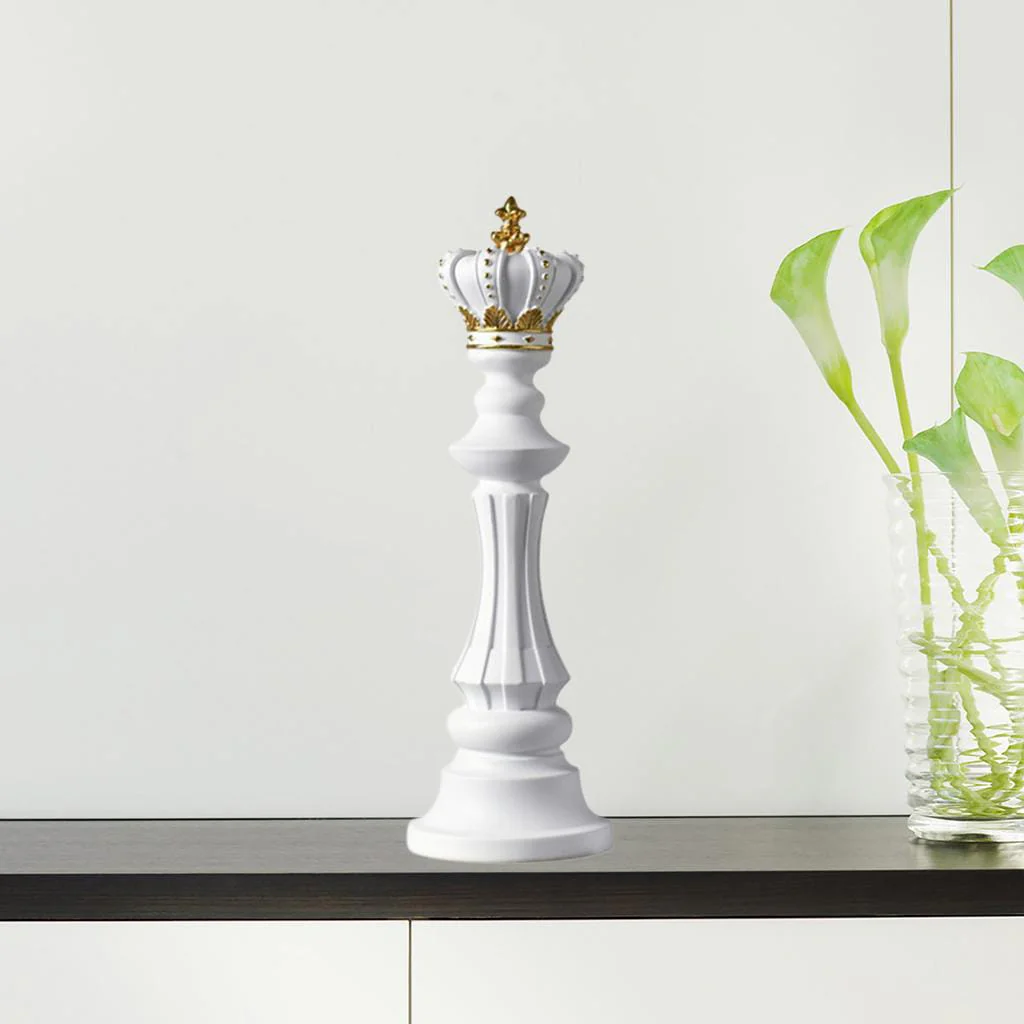 decorative-chess-king-queen-and-knight-white-figurine-for-home-decor-set-of-03-690427_1800x1800 Decorative Chess King, Queen And Knight White Figurine For Home Décor - Image 1